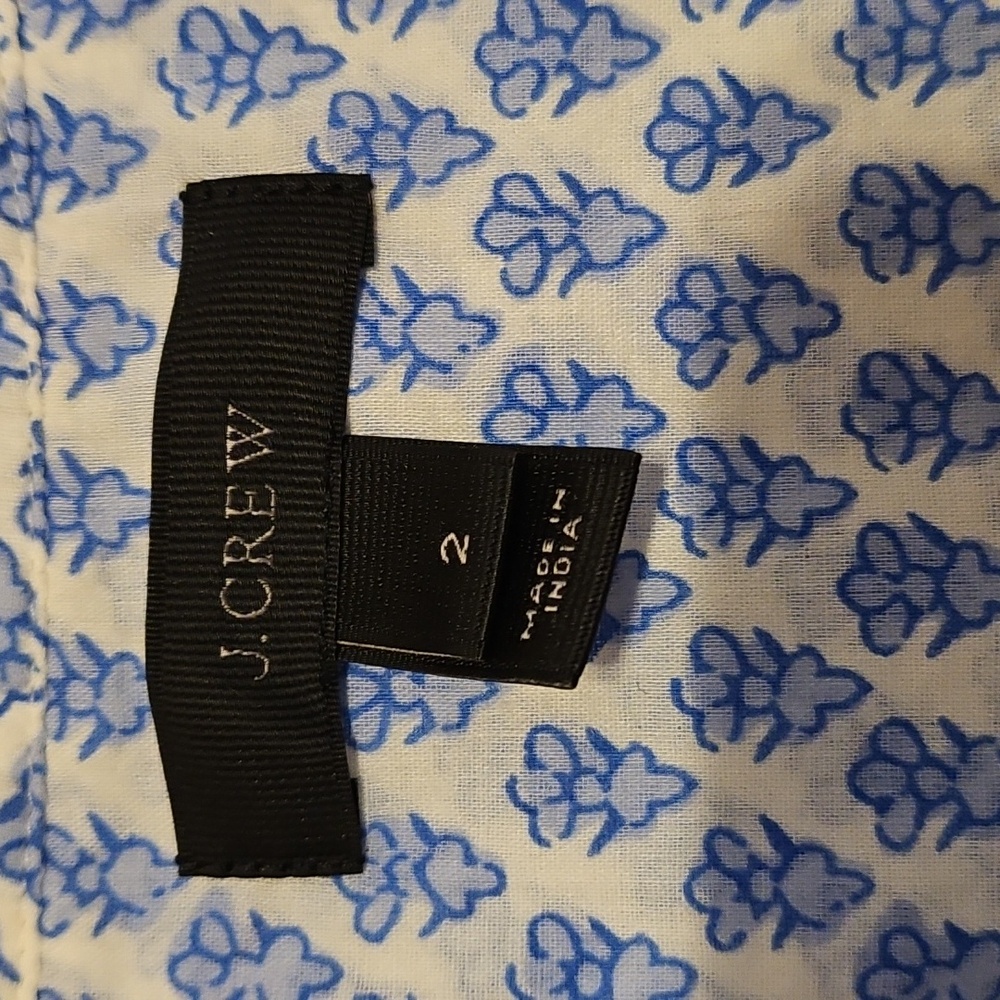 J. Crew Popover Mandarin Collar Top - Picture 2 of 12